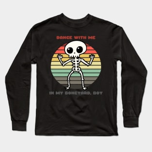 Sunset Skeleton / Dance With Me in My Boneyard, Boy Long Sleeve T-Shirt